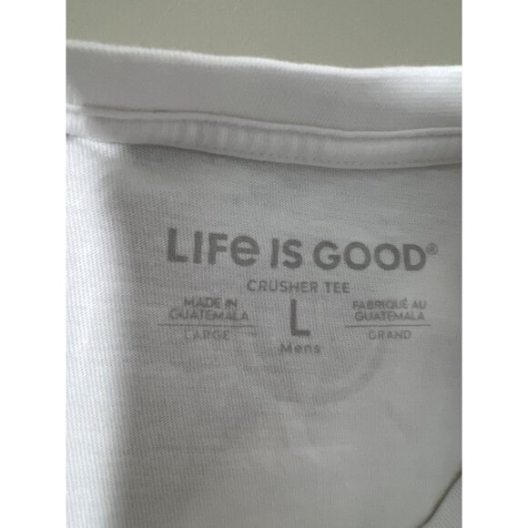 Life Is Good Crusher Tee Size Large Long Sleeve Powder To The People Graphic Tee - Picture 6 of 9